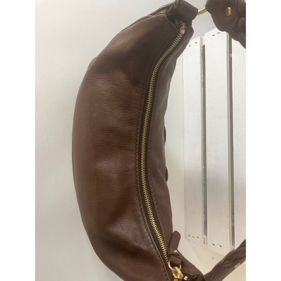 MICHAEL KORS MEDIUM BROWN PEBBLED LEATHER VINTAGE HOBO BAG - Picture 6 of 16